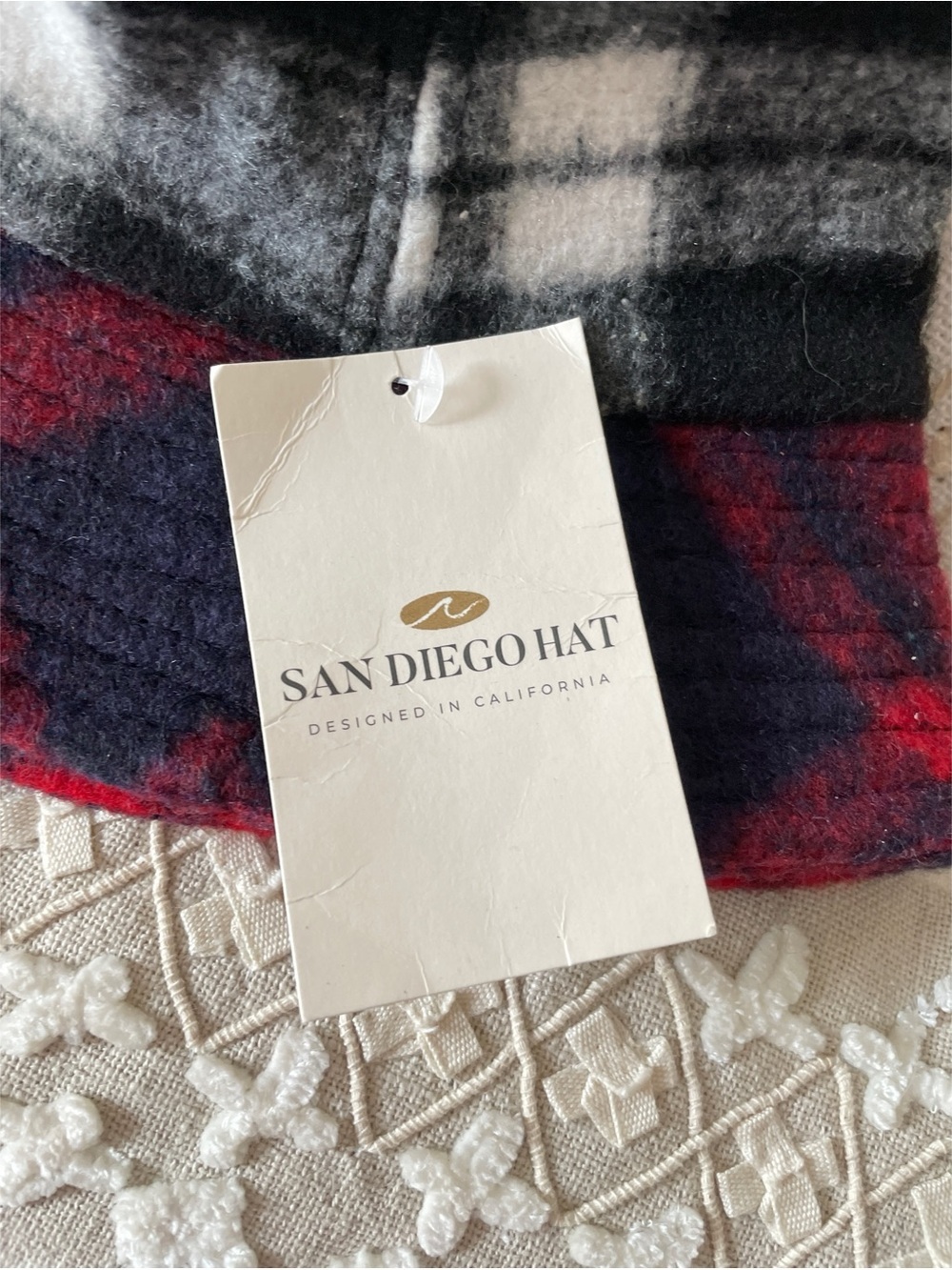 NWT San Diego Hat Company Anita Bucket Hat Plaid Wool Blend O/S - Picture 4 of 7